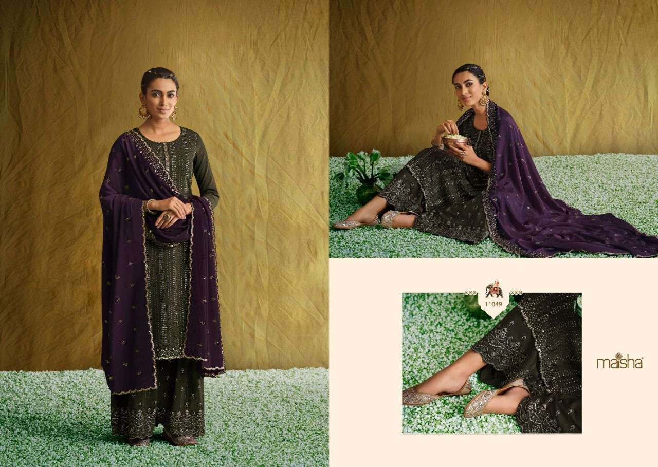 Maisha Ada Catalog Sharara Style Salwar Suit