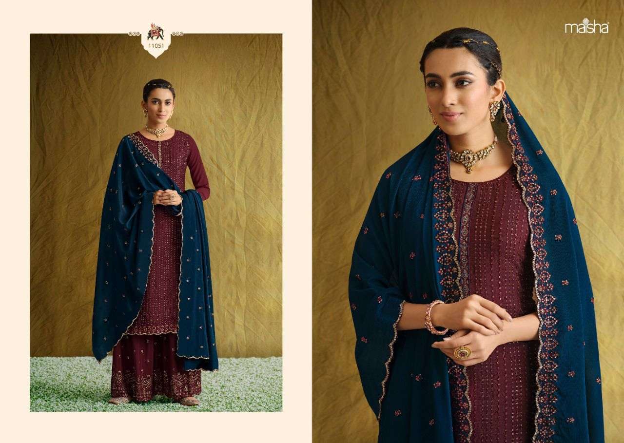 Maisha Ada Catalog Sharara Style Salwar Suit