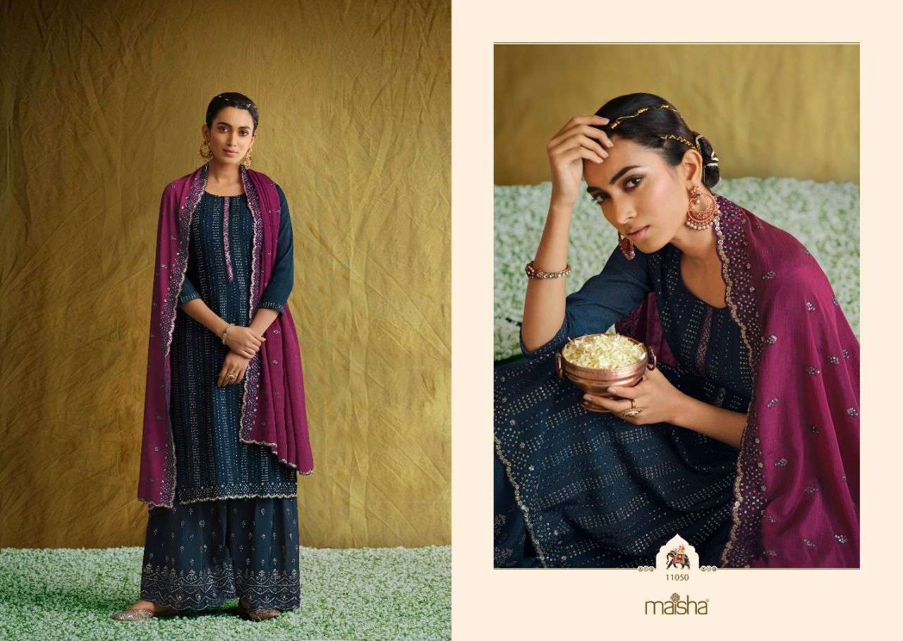 Maisha Ada Catalog Sharara Style Salwar Suit