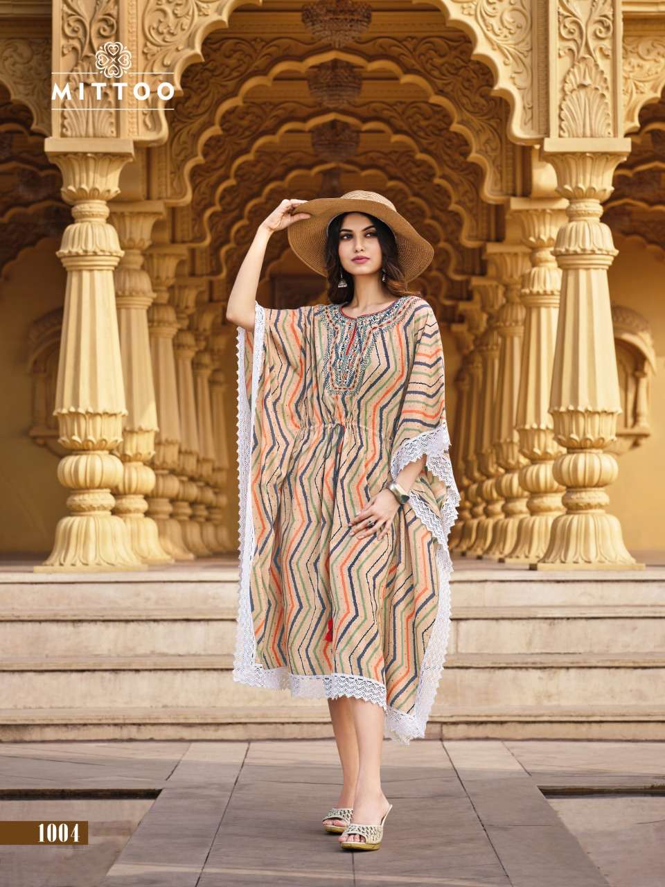 Mittoo Arohi catalog Rayon Print Kaftan Style Kurti 