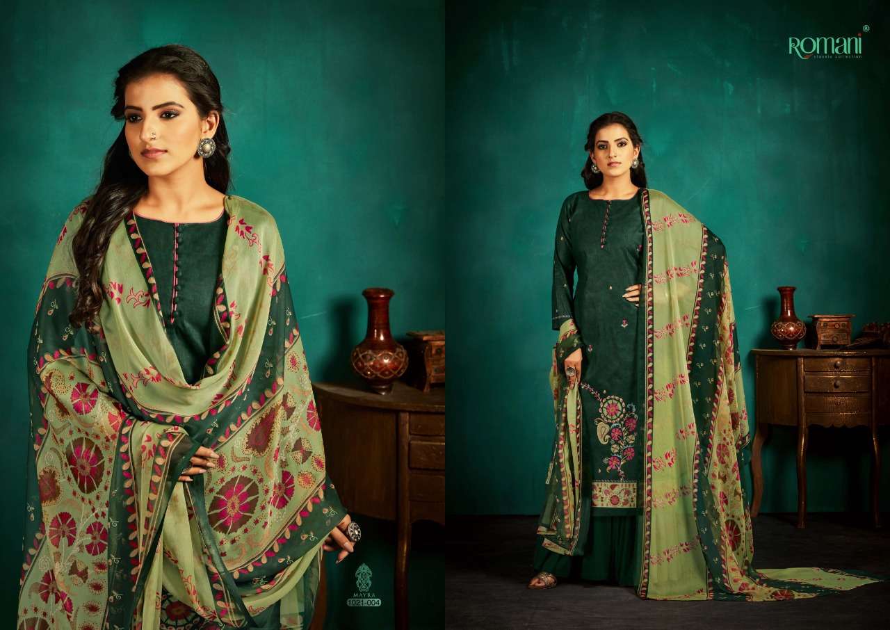 Romani Mayra Catalog Pure Cotton Festive Wear Women Dress Materials 