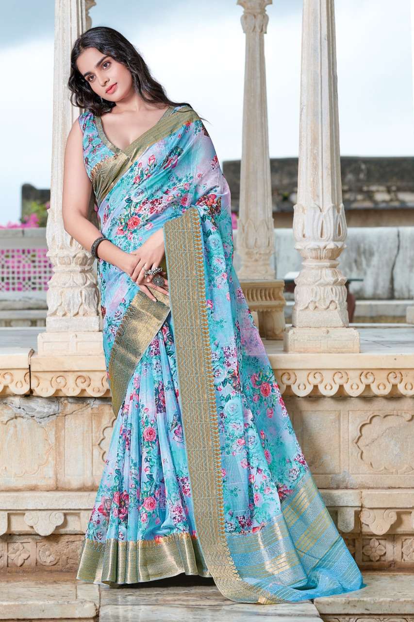 Sangam Sitare Catalog Party Wear Digital Printed Saree 