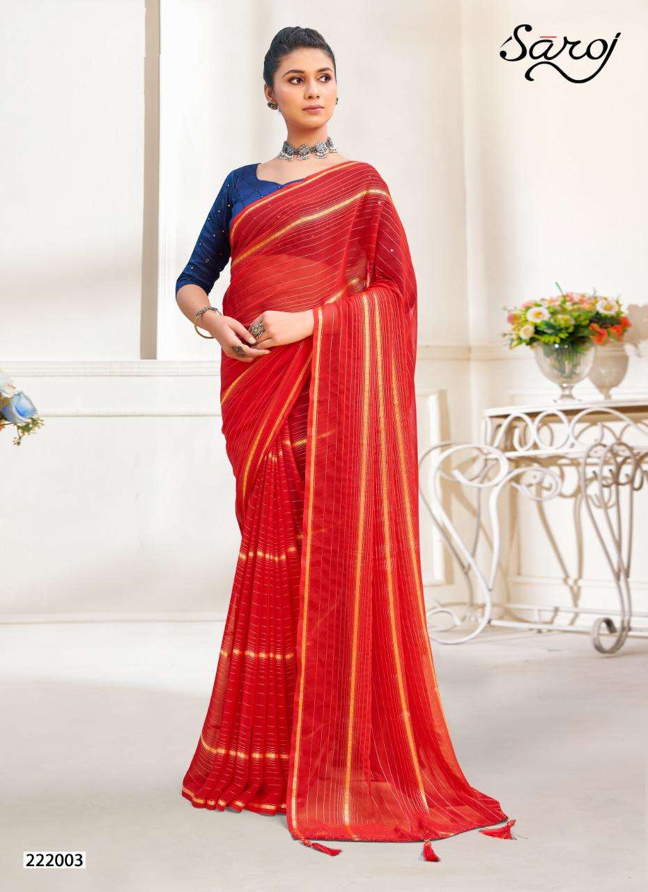 Saroj Mannya Catalog Party Wear Georgette Sarees 