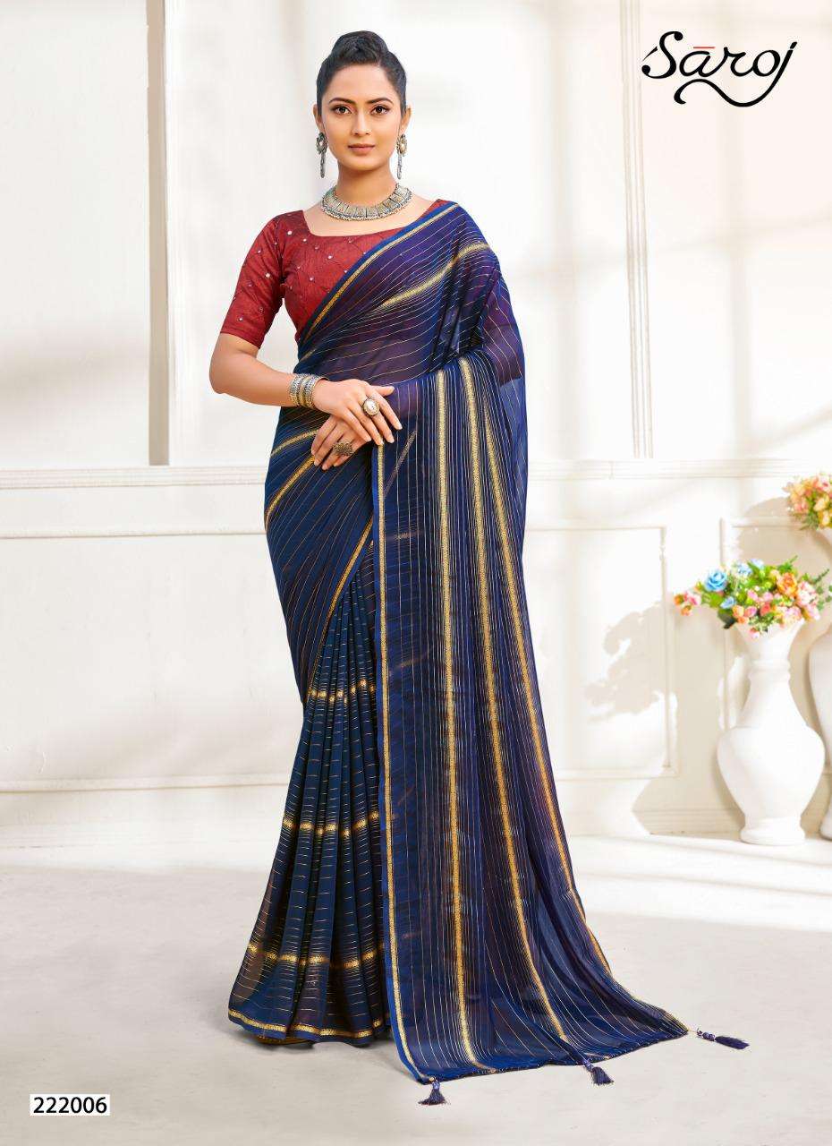 Saroj Mannya Catalog Party Wear Georgette Sarees 