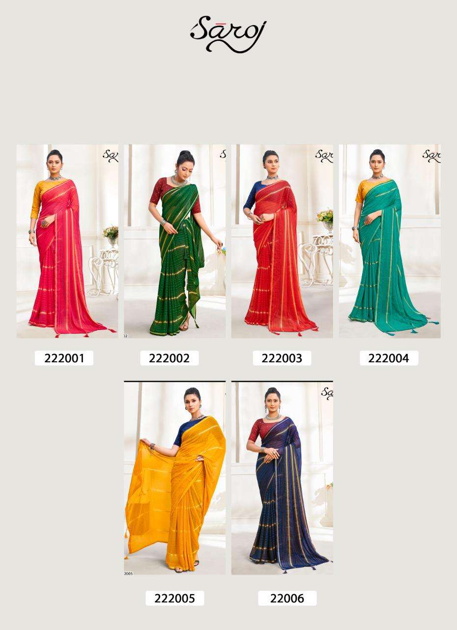 Saroj Mannya Catalog Party Wear Georgette Sarees 