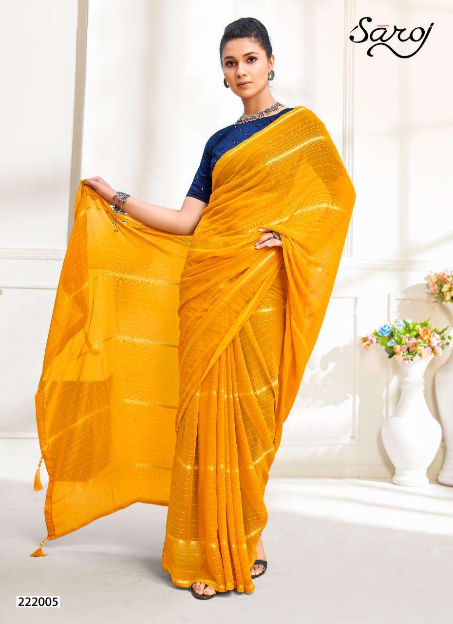 Saroj Mannya Catalog Party Wear Georgette Sarees 