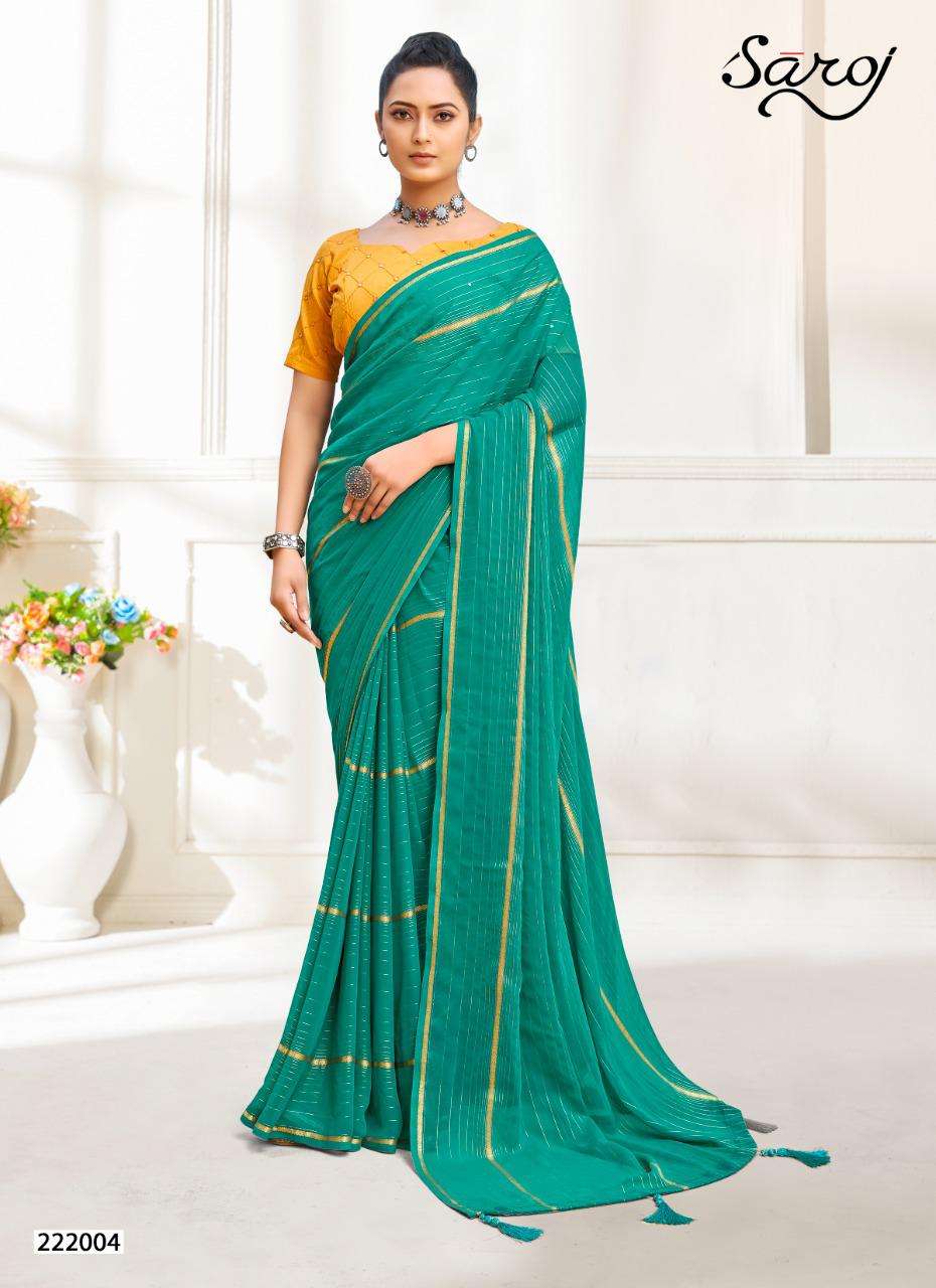 Saroj Mannya Catalog Party Wear Georgette Sarees 