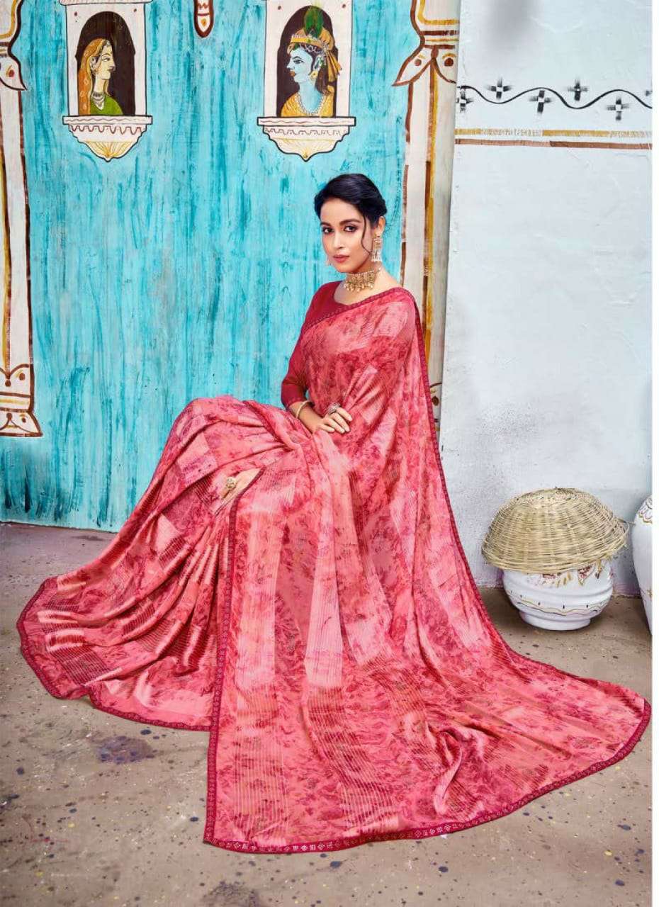 Saroj Nazrana Catalog Designer Georgette Sarees 