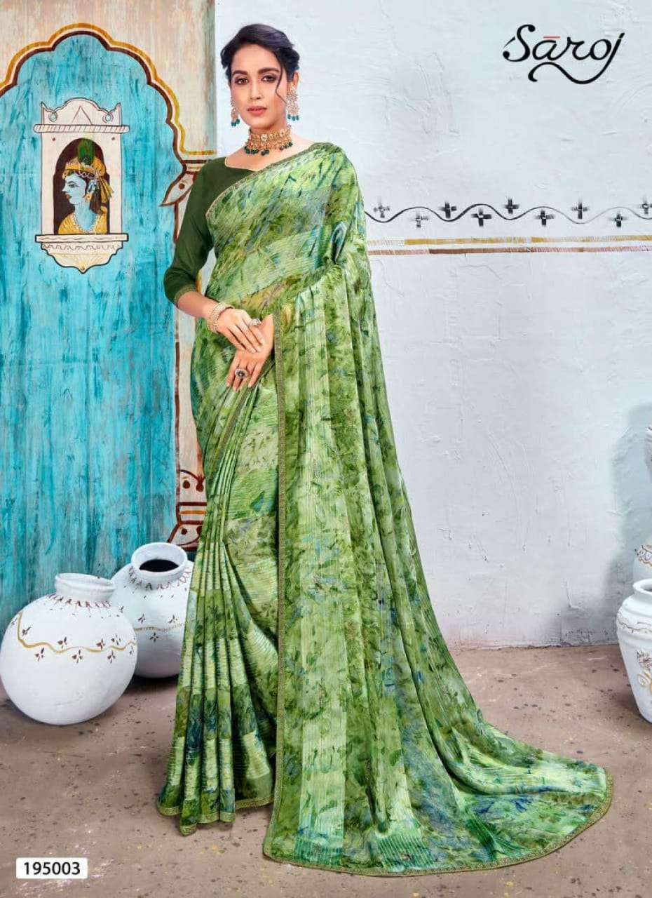Saroj Nazrana Catalog Designer Georgette Sarees 