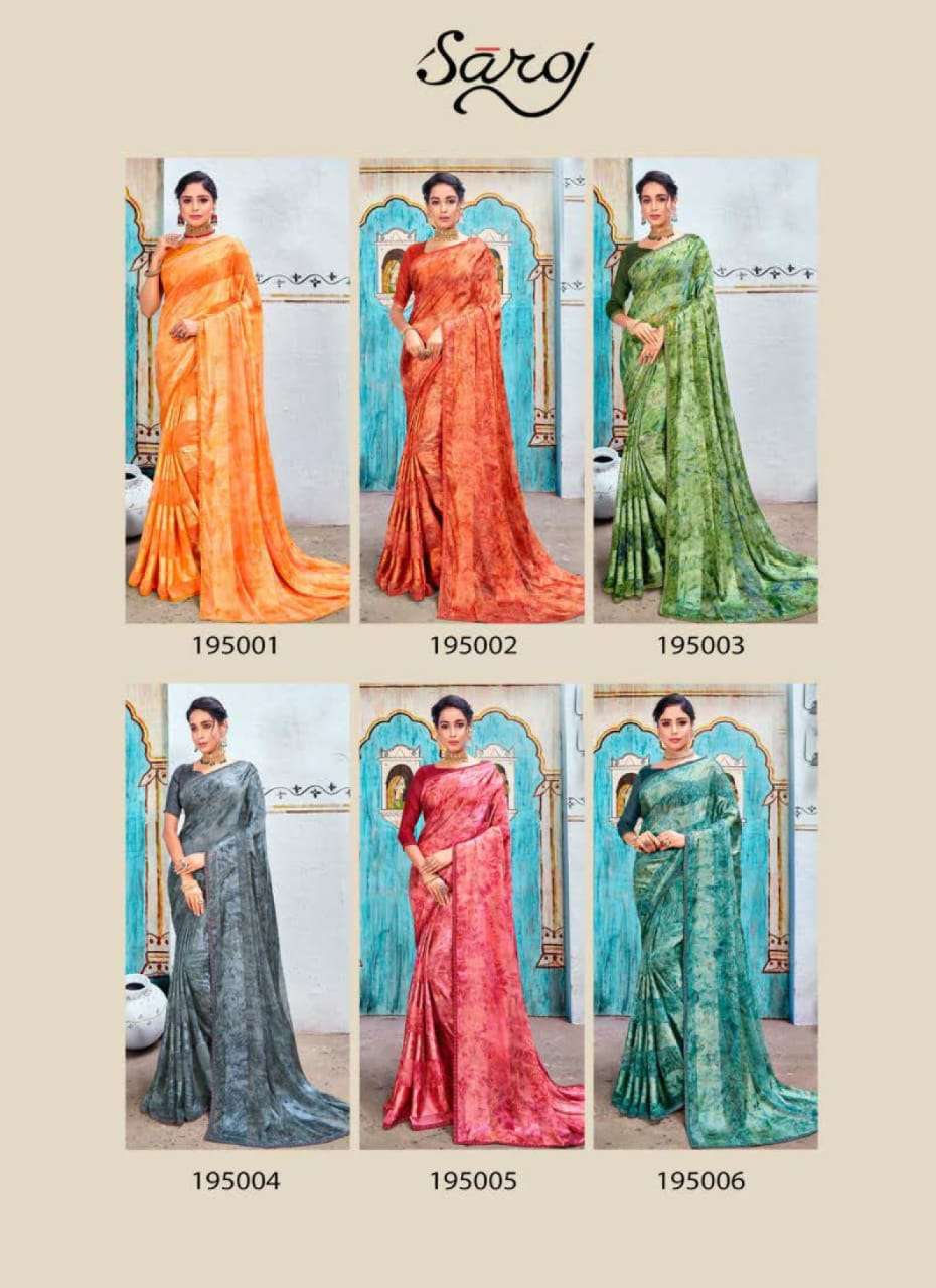 Saroj Nazrana Catalog Designer Georgette Sarees 