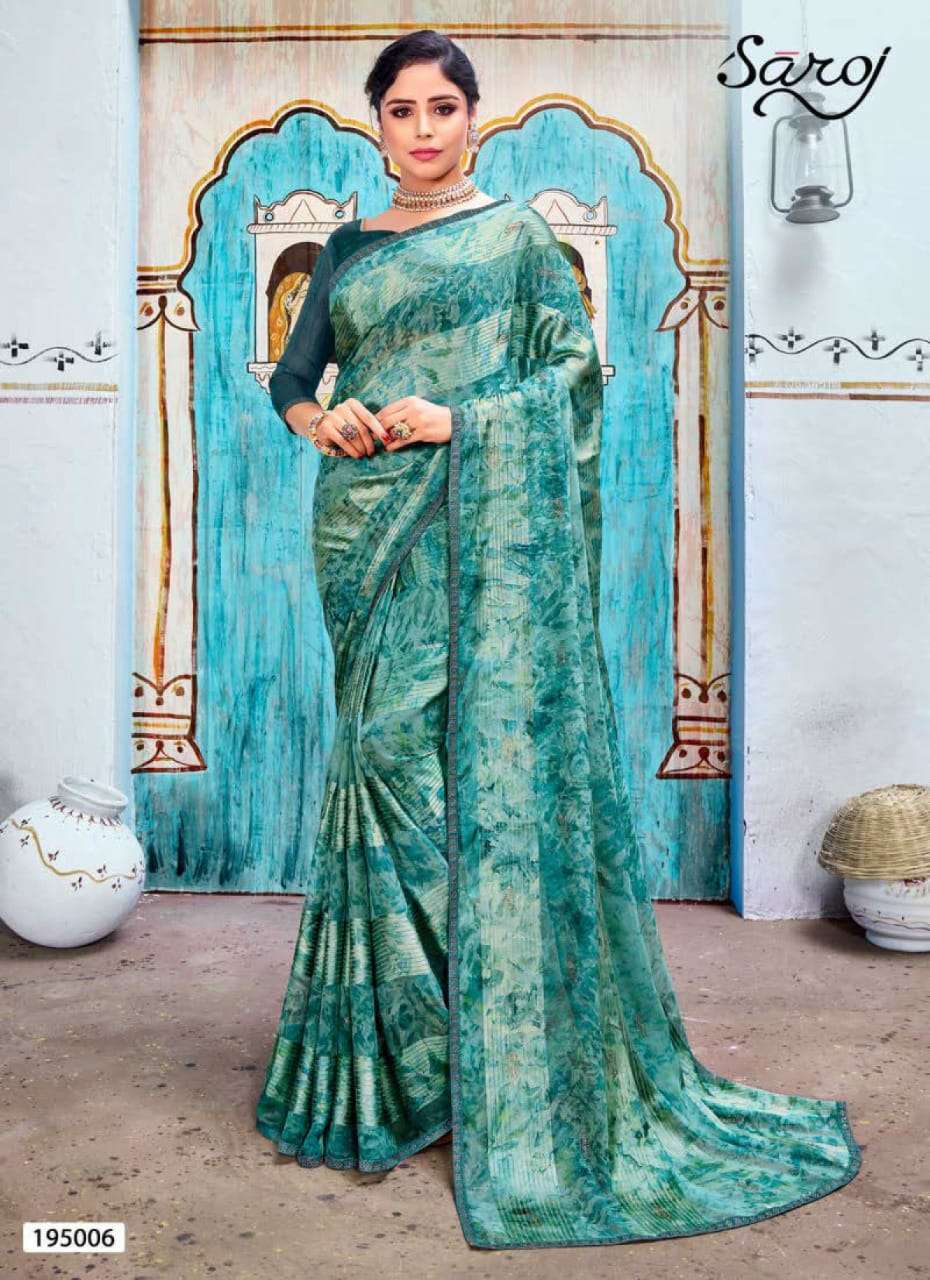 Saroj Nazrana Catalog Designer Georgette Sarees 