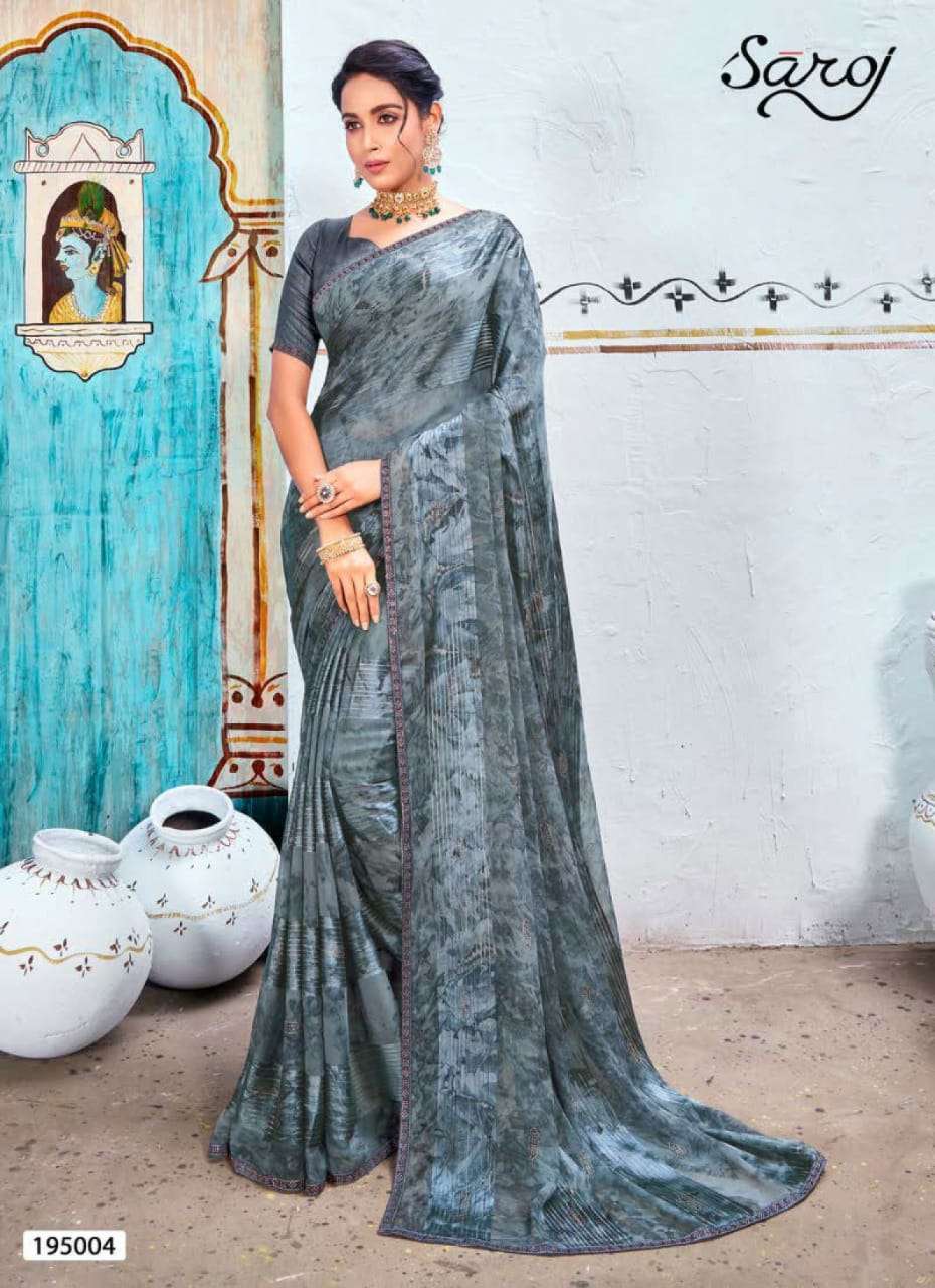 Saroj Nazrana Catalog Designer Georgette Sarees 