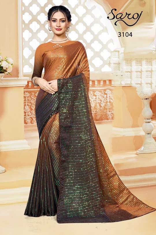 Saroj Valentine  catalog Fancy Sequence Rangoli Silk Saree