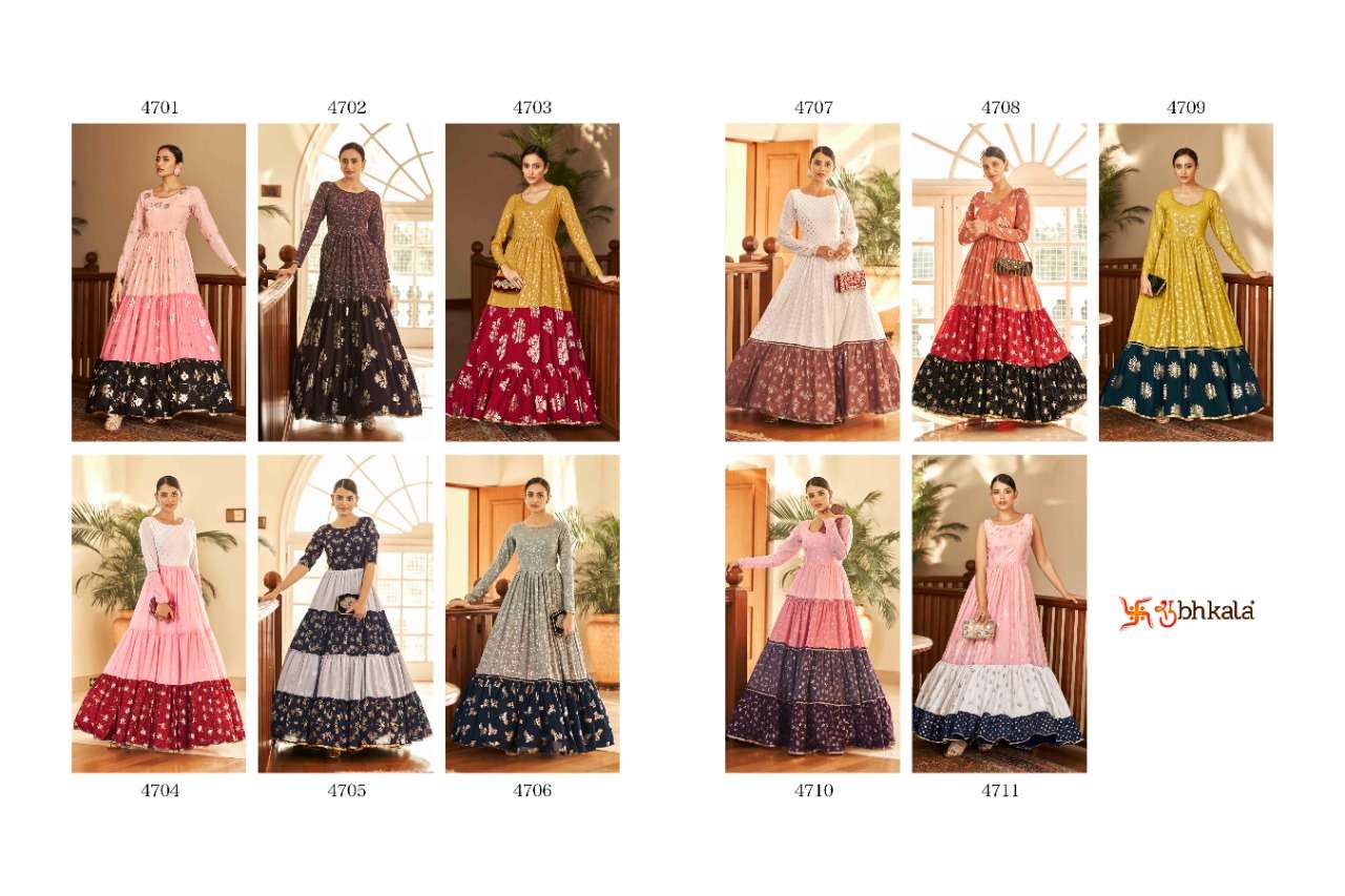 Shubhkala Flory Vol 18 Catalog Exclusive Wear Long Anarkali Gowns