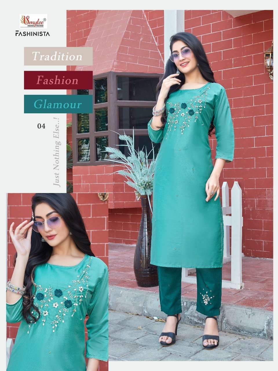 Smylee Fashionista Catalog Designer Silk Kurti With Bottom