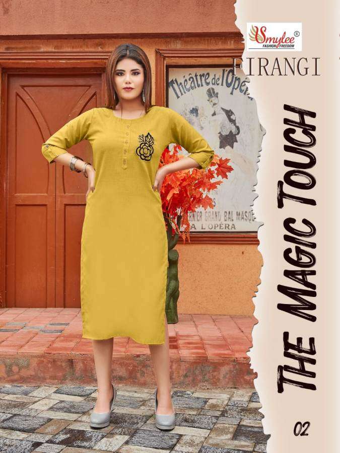 Smylee Firangi Catalog Designer Rayon Kurtis