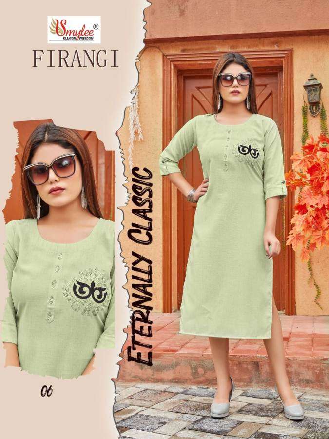 Smylee Firangi Catalog Designer Rayon Kurtis