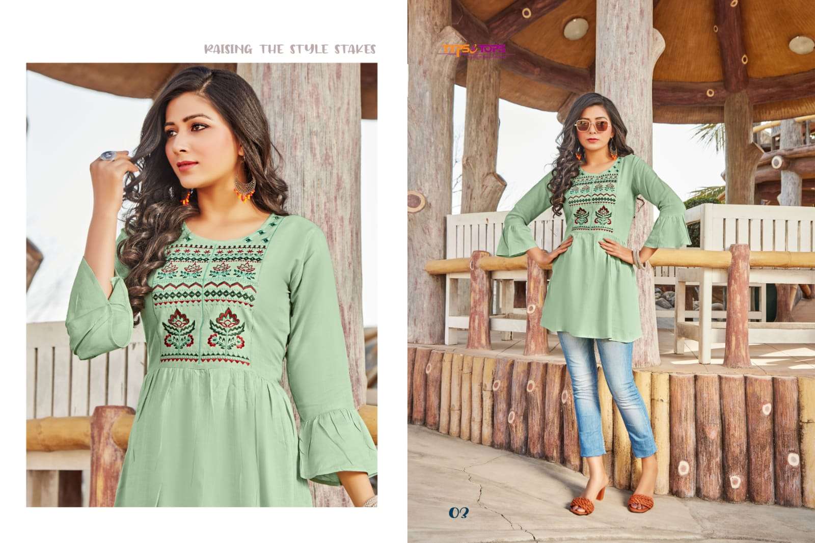 Tips & Tops Bubbly Vol 3 Catalog Festive Wear Rayon Western tops 