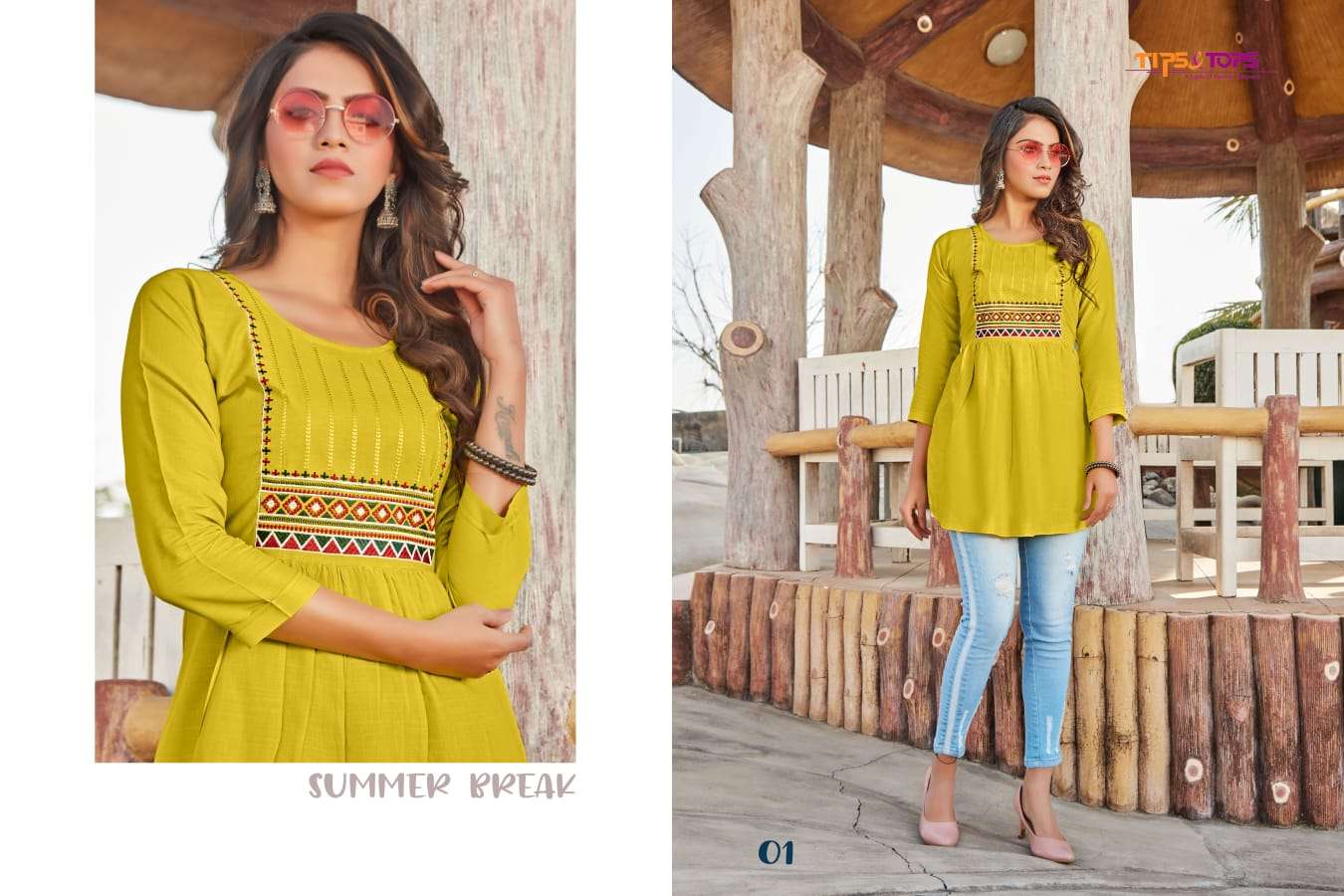 Tips & Tops Bubbly Vol 3 Catalog Festive Wear Rayon Western tops 