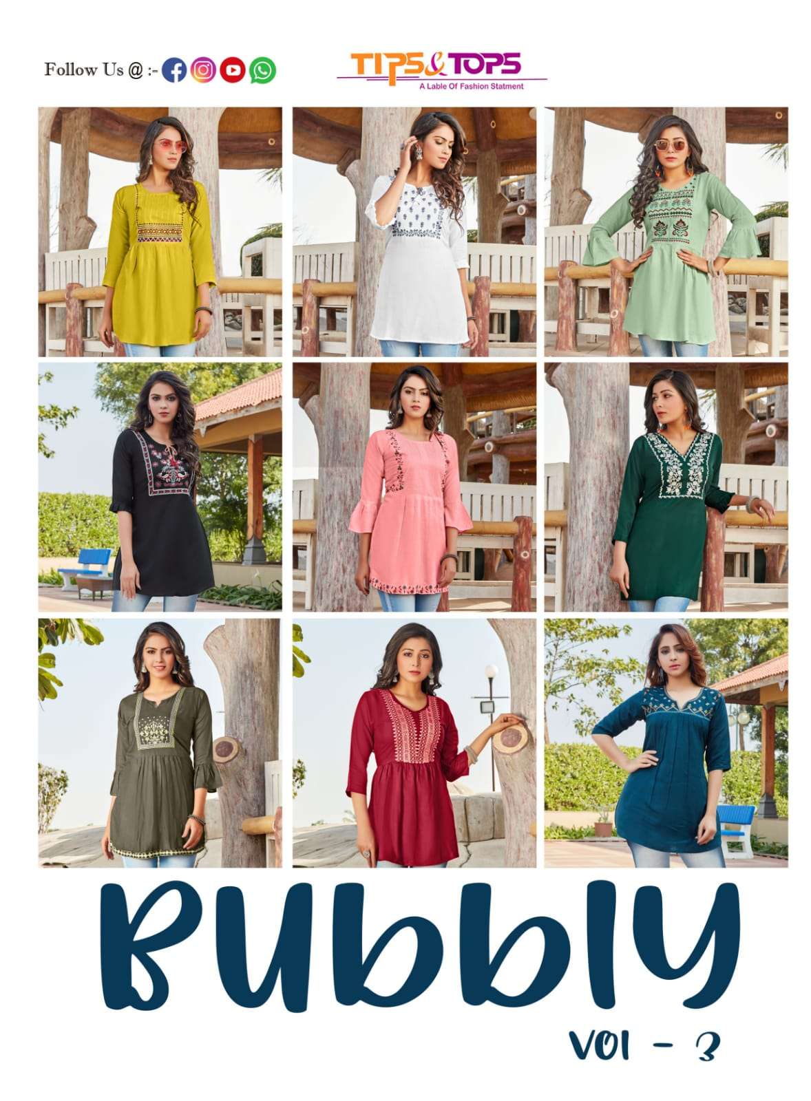 Tips & Tops Bubbly Vol 3 Catalog Festive Wear Rayon Western tops 