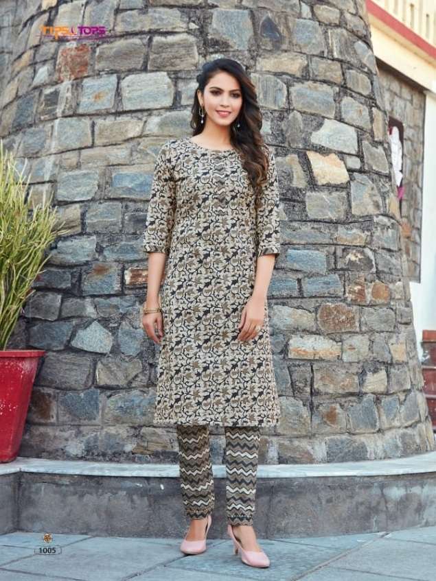 Tips & Tops Cotton Candy Catalog Regular Wear Cotton Printed Kurti With Bottom