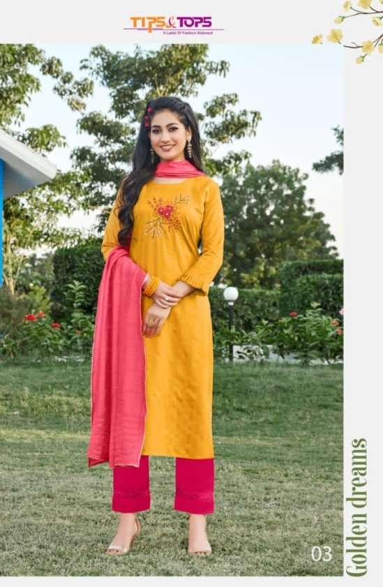 Tips & Tops Mahira Vol 4 Catalog Festive Wear Readymade Top Bottom With Dupatta 