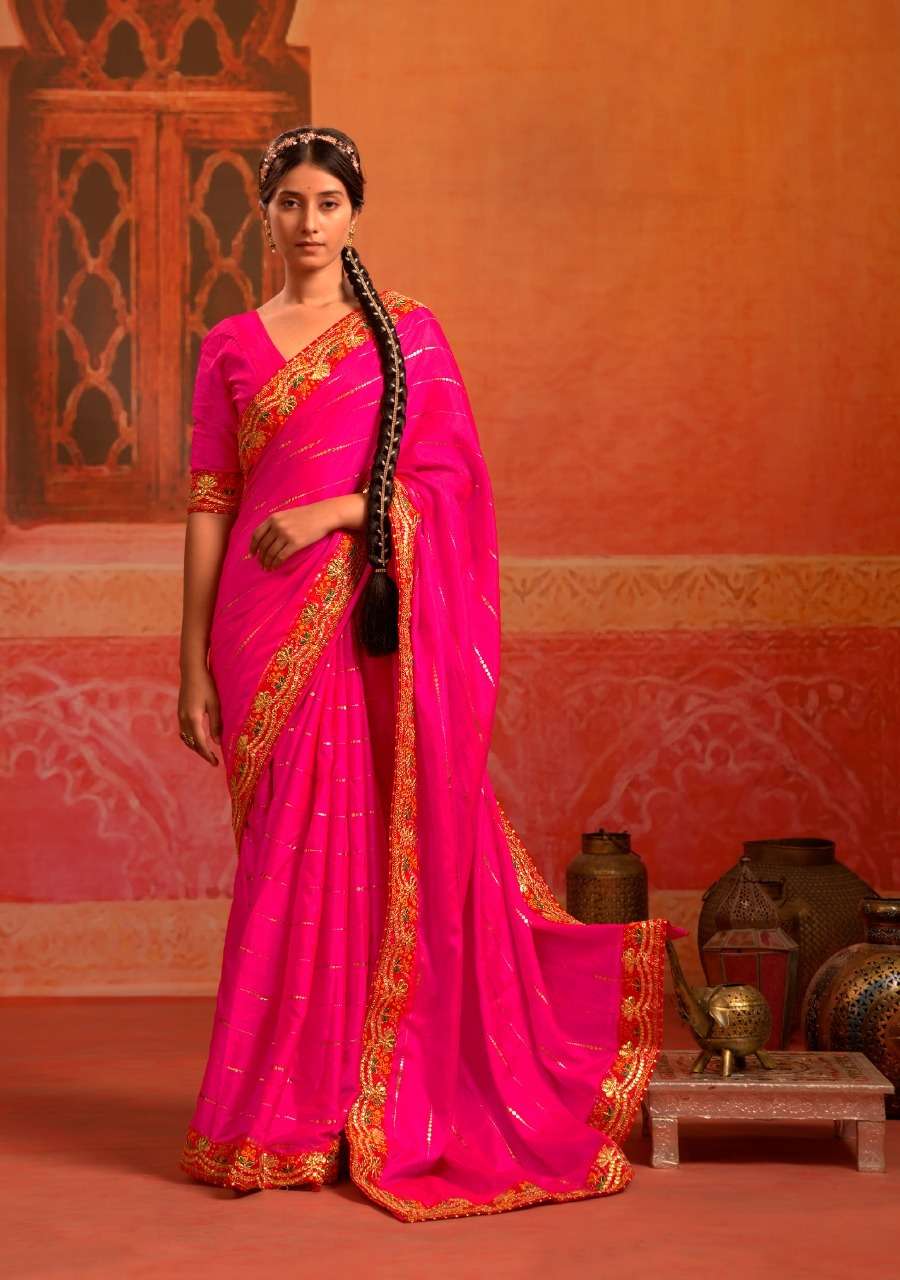 Ynf Bandhani Gota Vol 1 Cataloge Festive Wear Silk Saree 
