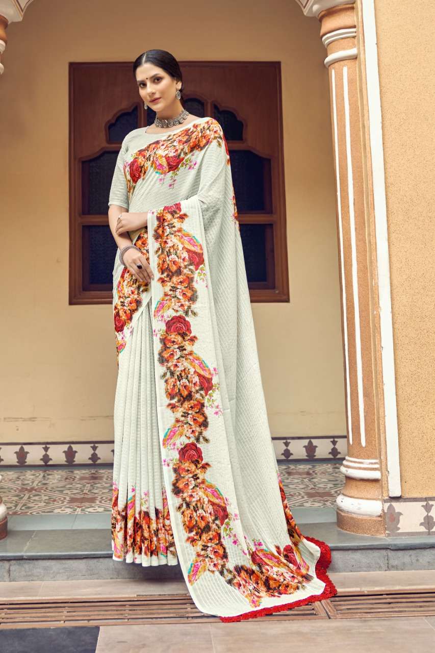 Ynf Sanyal Silk Catalog Party Wear Digital Printed Sarees