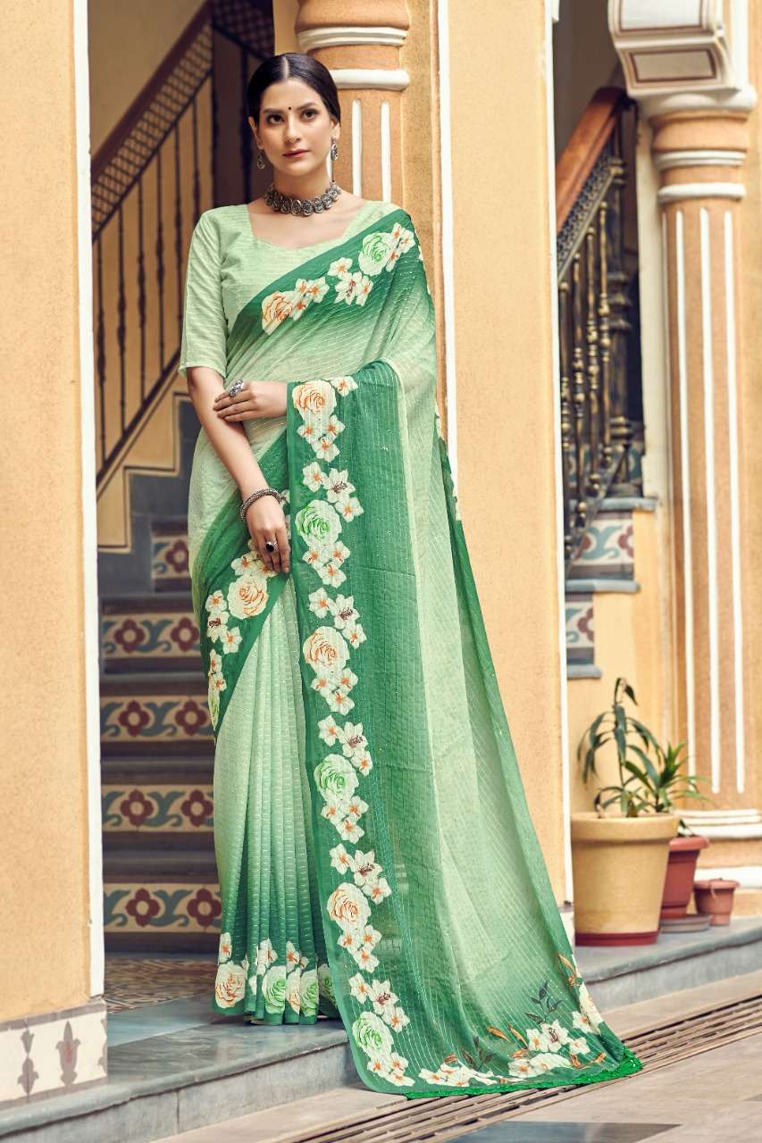 Ynf Sanyal Silk Catalog Party Wear Digital Printed Sarees