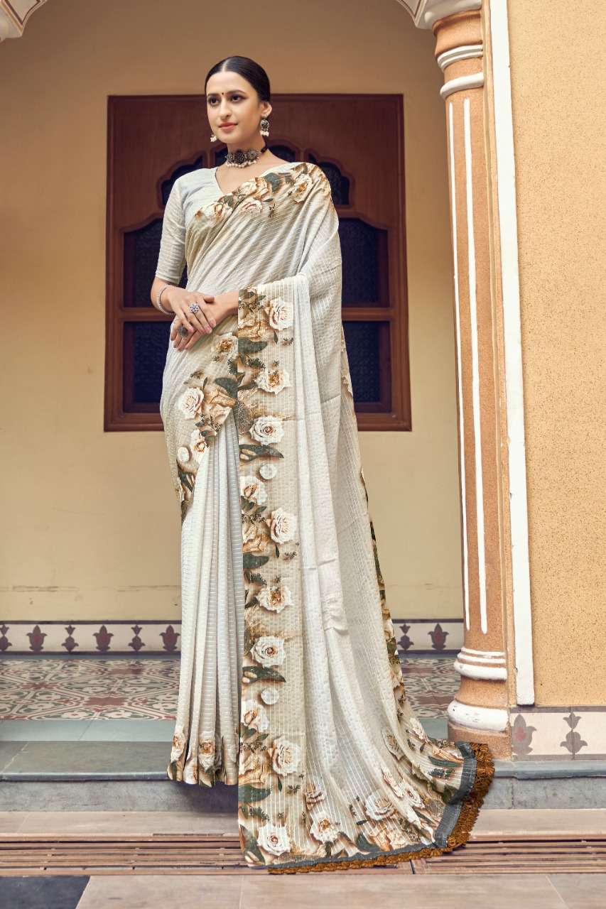 Ynf Sanyal Silk Catalog Party Wear Digital Printed Sarees