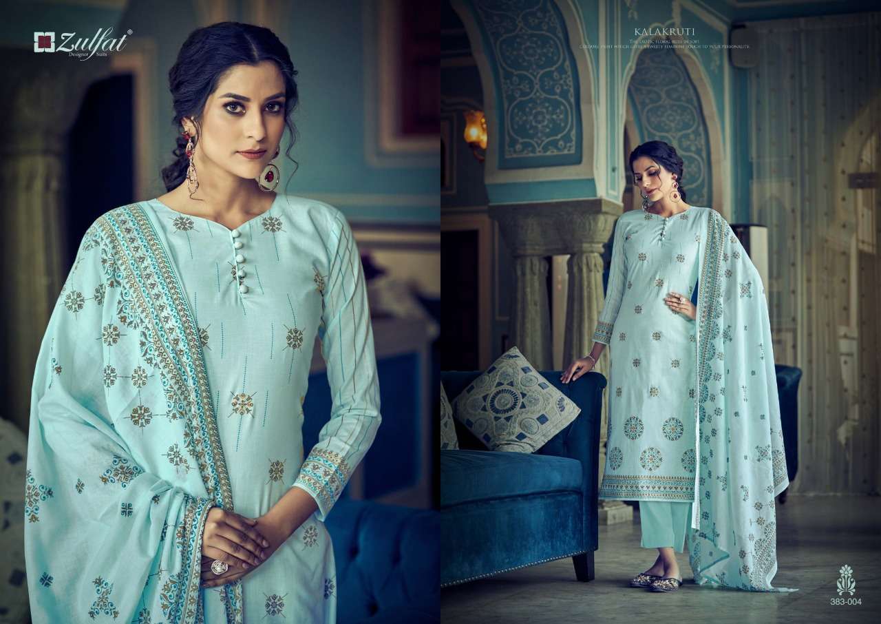 Zulfat Kalakruti Catalog Exclusive Designer Unstitched Dress Materials