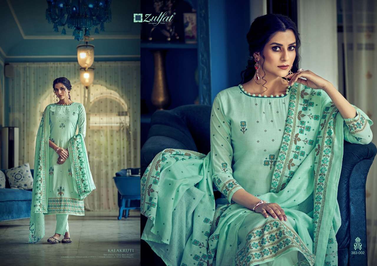 Zulfat Kalakruti Catalog Exclusive Designer Unstitched Dress Materials