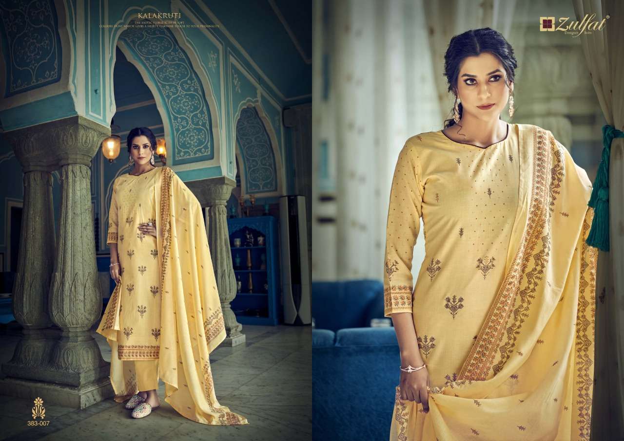 Zulfat Kalakruti Catalog Exclusive Designer Unstitched Dress Materials
