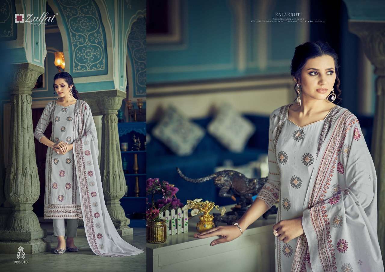 Zulfat Kalakruti Catalog Exclusive Designer Unstitched Dress Materials
