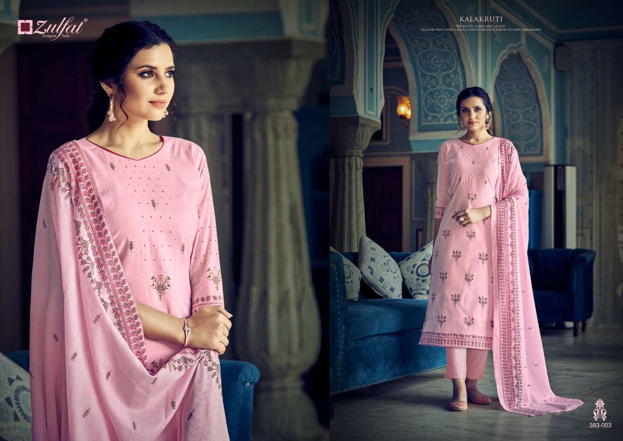 Zulfat Kalakruti Catalog Exclusive Designer Unstitched Dress Materials