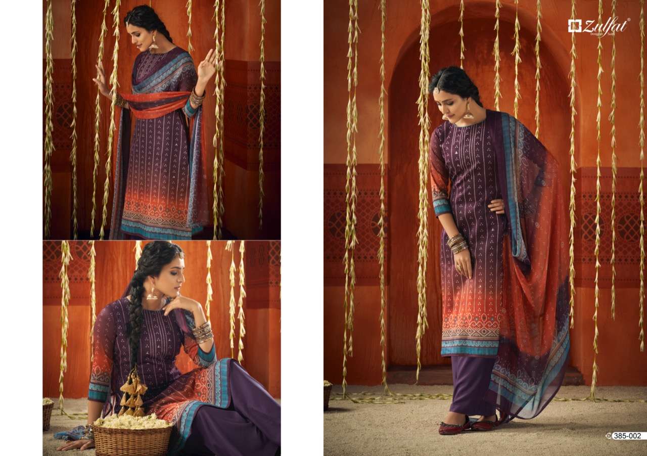 Zulfat Panghat catalog  Cotton Designer Dress Materials