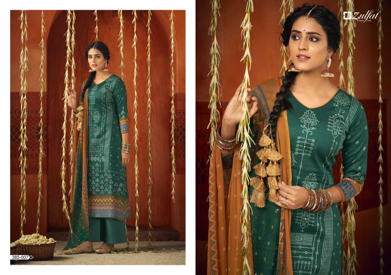 Zulfat Panghat catalog  Cotton Designer Dress Materials