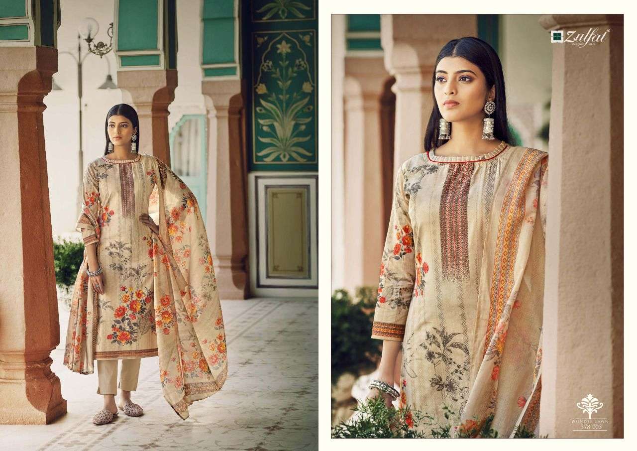 Zulfat Wonder  Lawn catalog Lawn Fancy Cotton Printed Dress Materials