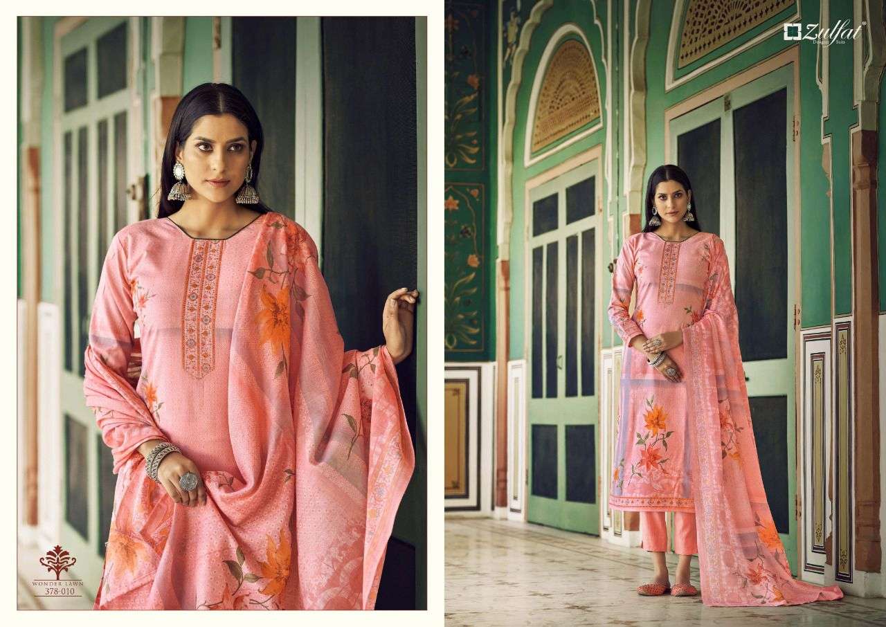 Zulfat Wonder  Lawn catalog Lawn Fancy Cotton Printed Dress Materials