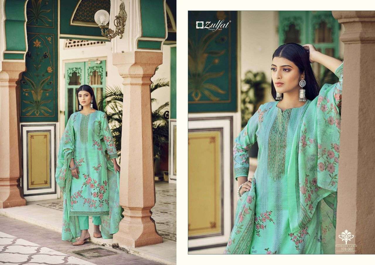 Zulfat Wonder  Lawn catalog Lawn Fancy Cotton Printed Dress Materials