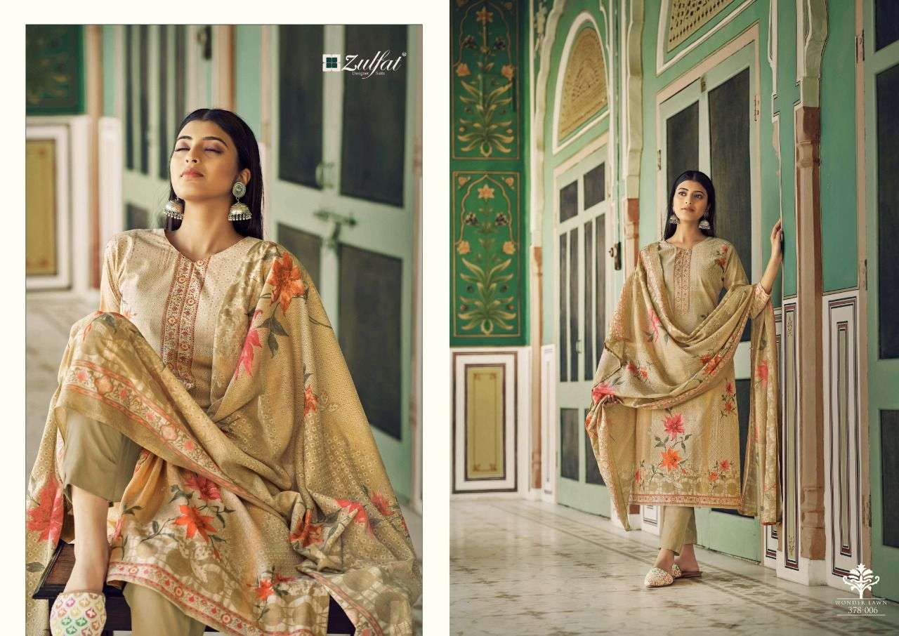 Zulfat Wonder  Lawn catalog Lawn Fancy Cotton Printed Dress Materials
