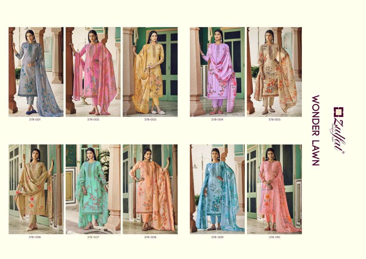 Zulfat Wonder  Lawn catalog Lawn Fancy Cotton Printed Dress Materials