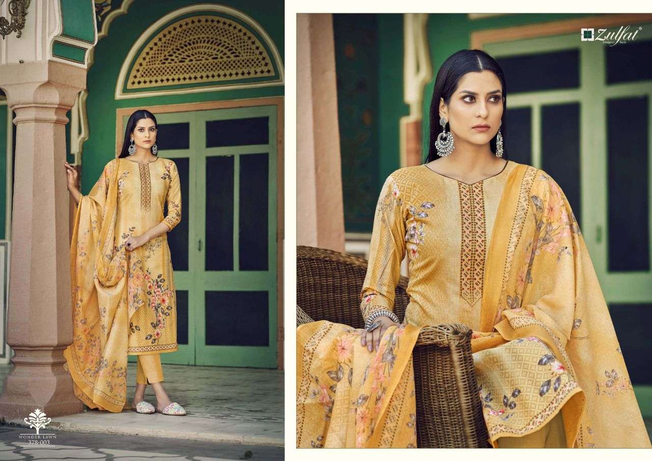 Zulfat Wonder  Lawn catalog Lawn Fancy Cotton Printed Dress Materials