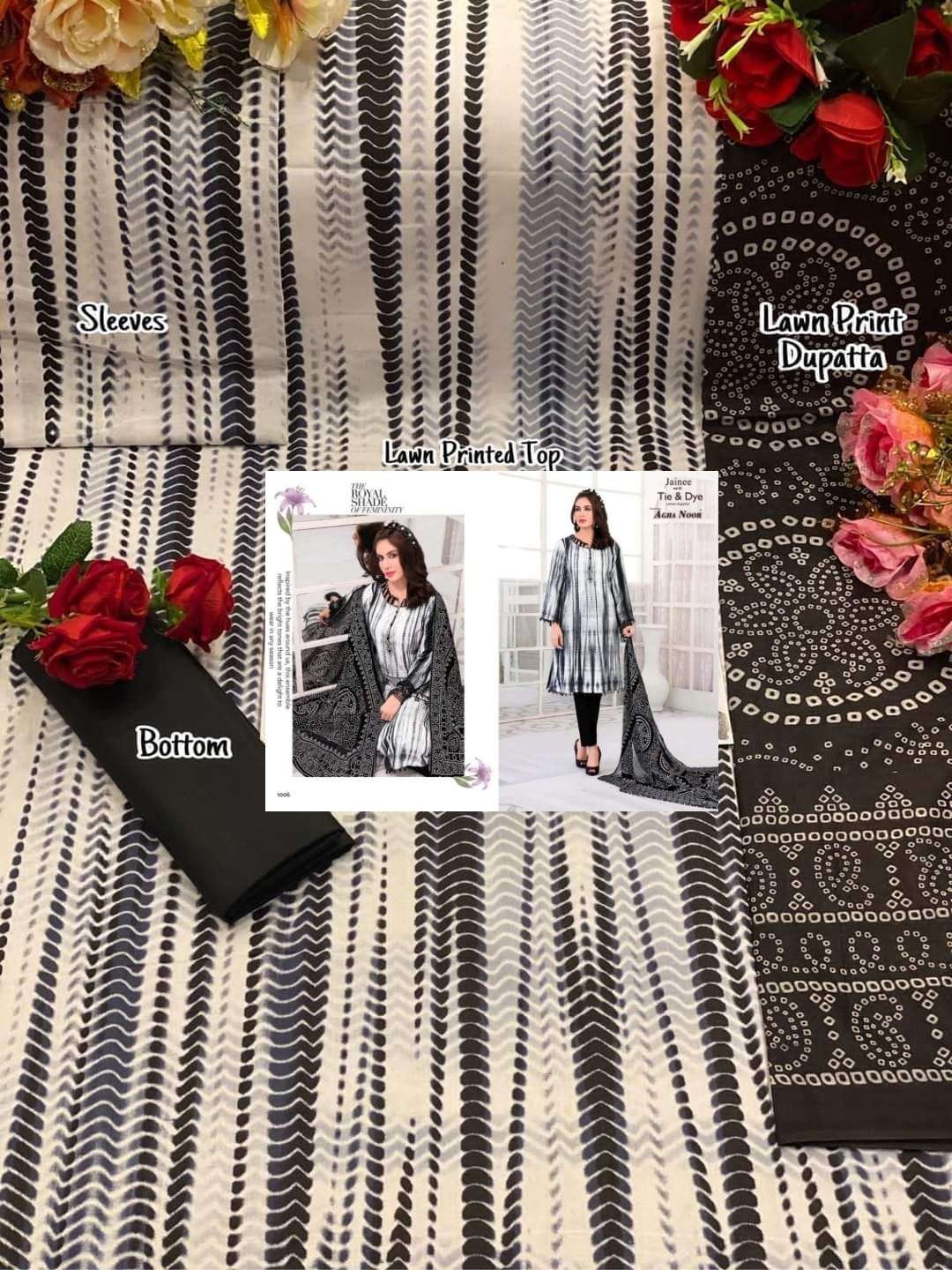 Agha Noor Jainee vol 2 catalog  Heavy lawn Cotton Karachi Dress Material at wholesale price