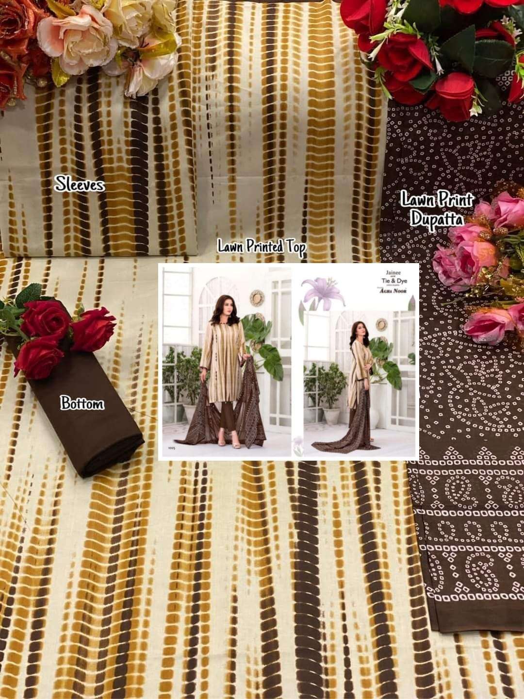 Agha Noor Jainee vol 2 catalog  Heavy lawn Cotton Karachi Dress Material at wholesale price