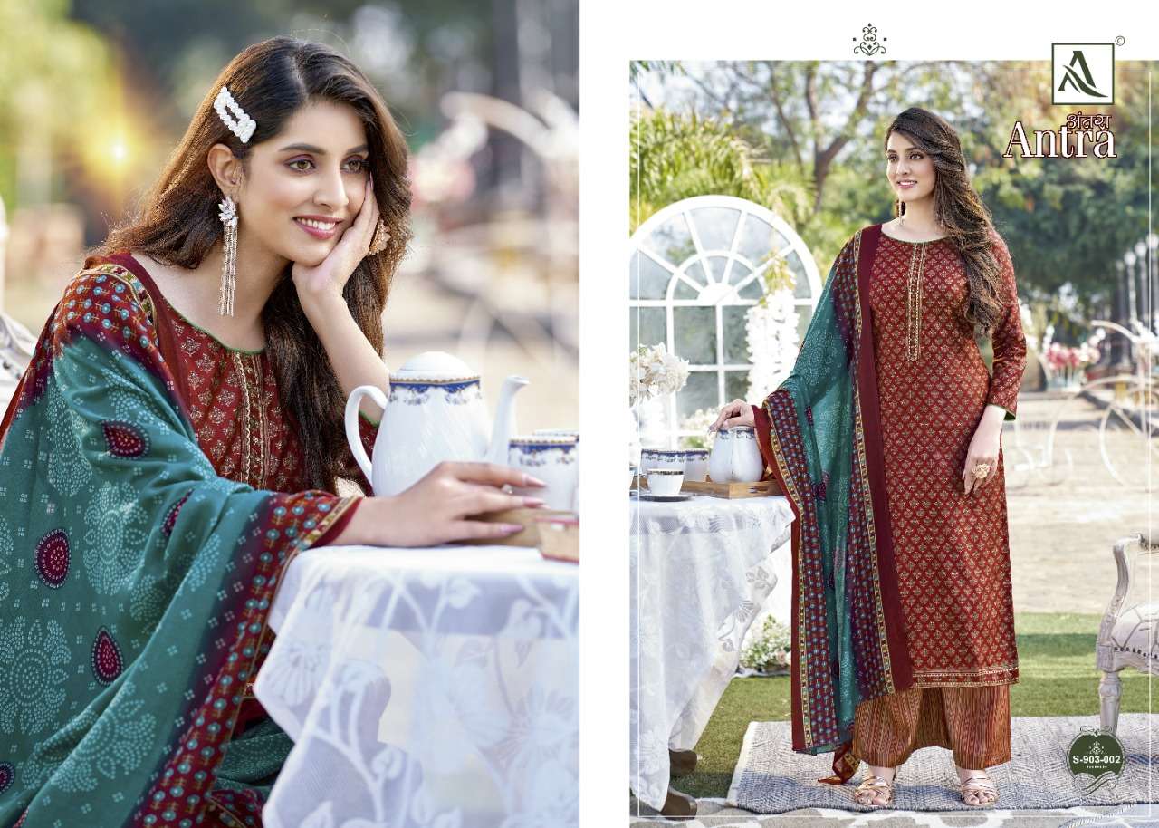 Alok Antra Catalog Pure Viscose Silk Exclusive Wear Dress Materials 