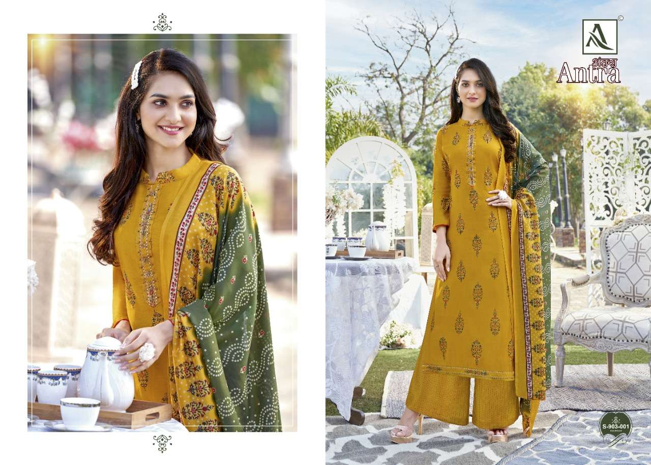 Alok Antra Catalog Pure Viscose Silk Exclusive Wear Dress Materials 
