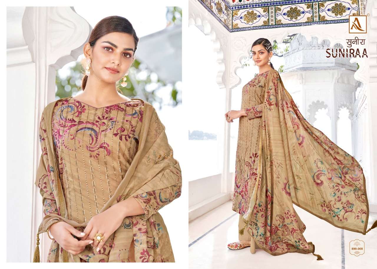 Alok Suniraa Catalog Designer Wear Cotton Printed Dress Materials 