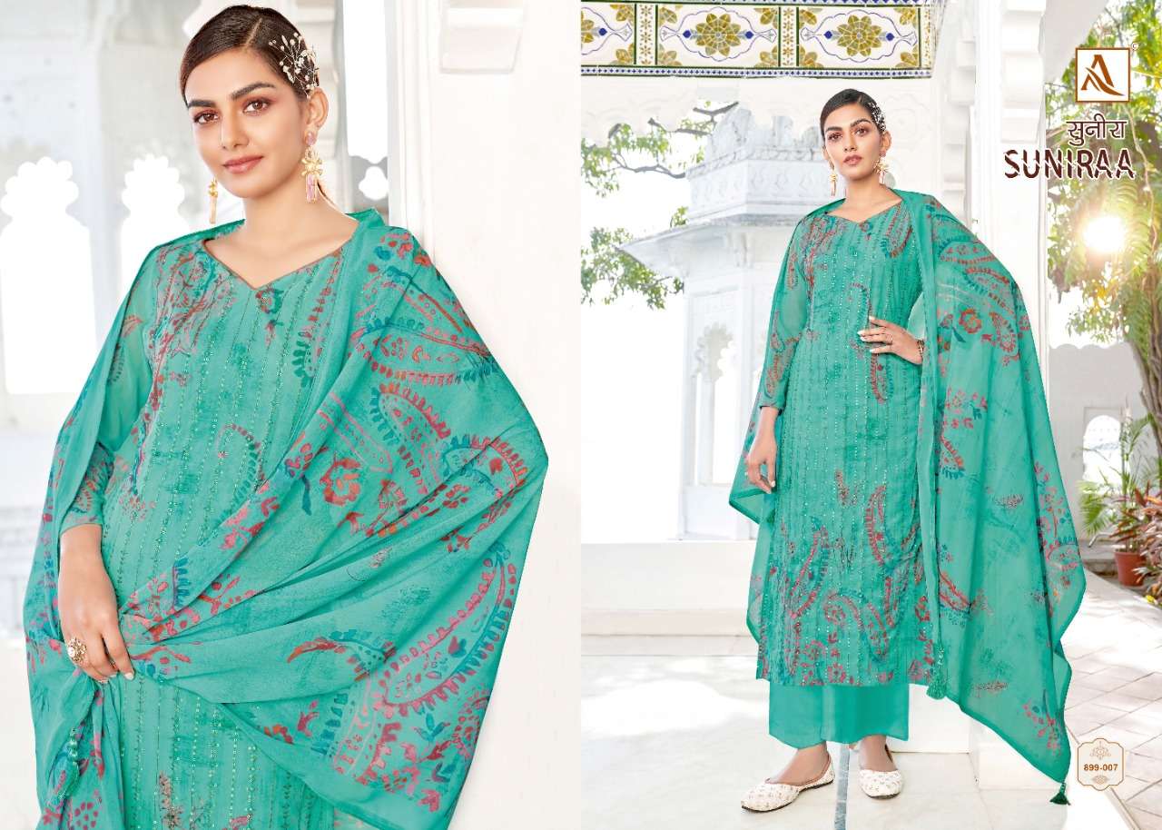 Alok Suniraa Catalog Designer Wear Cotton Printed Dress Materials 