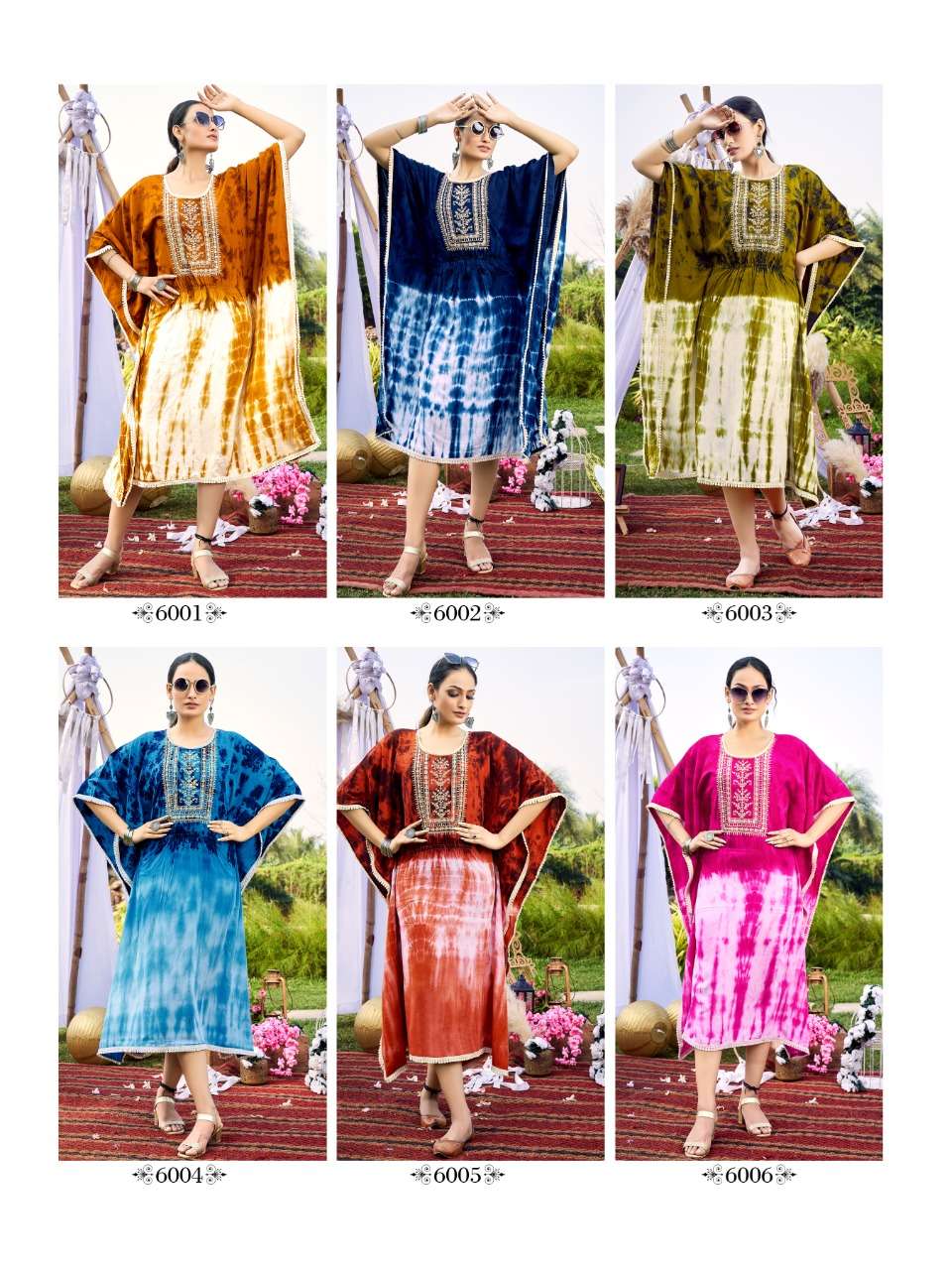 Art Riddhs Kaftan Catalog Fancy Wear Rayon Long Kaftan Kurtis 